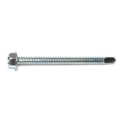 BUILDRIGHT Self-Drilling Screw, #14 x 3 in, Zinc Plated Steel Hex Head Hex Drive, 30 PK 09794
